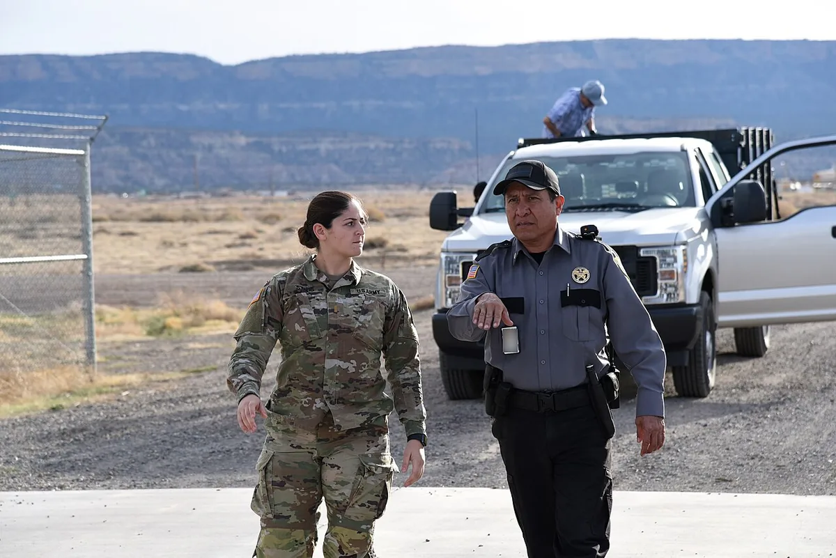 Monument Fire (2011) in Cochise County, Arizona - 2nd Lt. Maram Sweis, Arizona Army National Guard medical operations officer, and Benny Fate, Kayenta Hospital head of security, di