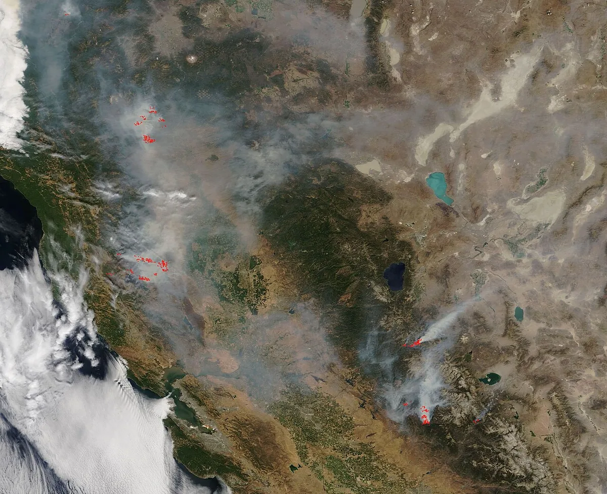 Ranch Fire (2018) in Colusa County, California - In a year of record-breaking fires, California scored another record on August 7, 2018, when the Mendocino Complex burst into the 