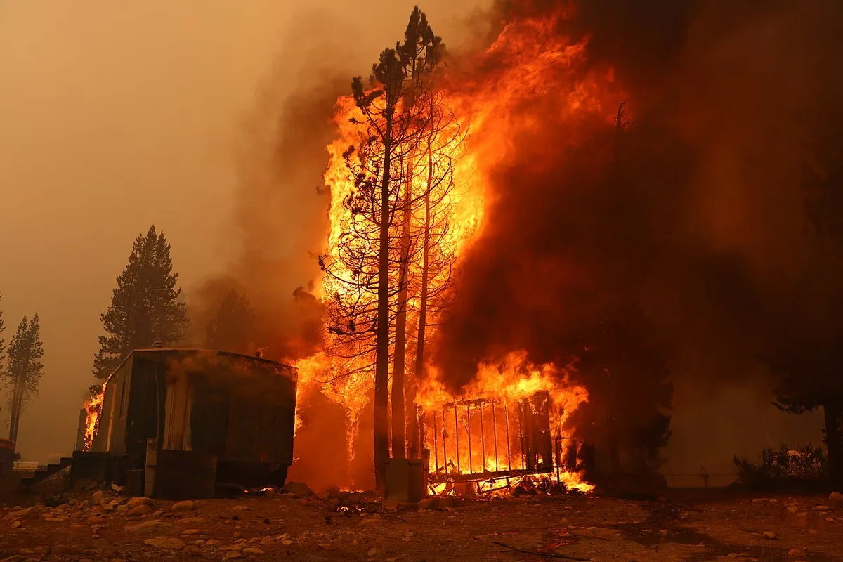 Creek Fire (2020) in Fresno County, California - The Creek Fire burned more than 370,000 acres in Fresno and Madera counties in California in 2020. It destroyed more than 800 stru