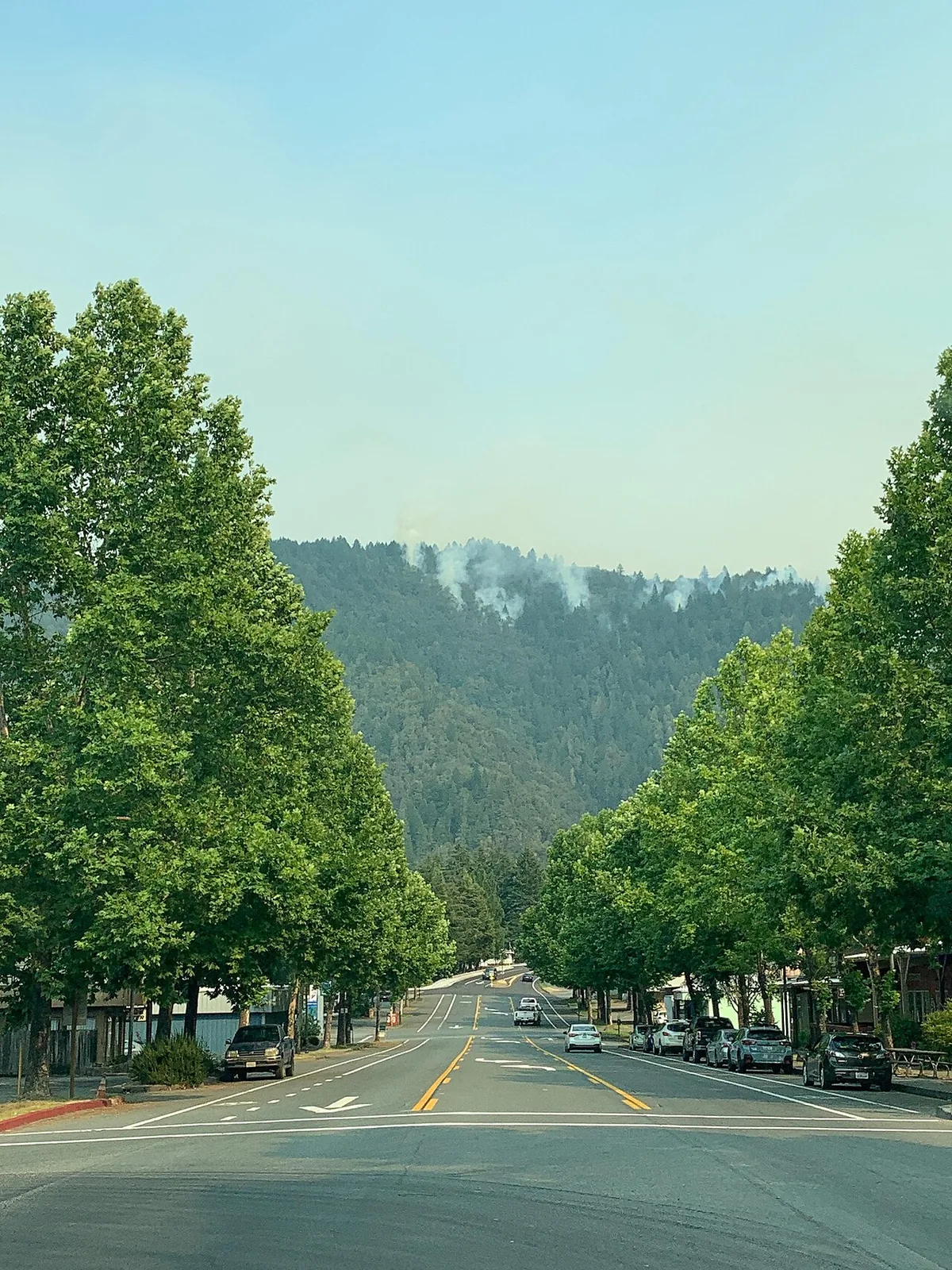 Campbell Fire (2022) in Humboldt County, California - Campbell Fire as seen from Willow Creek, California.