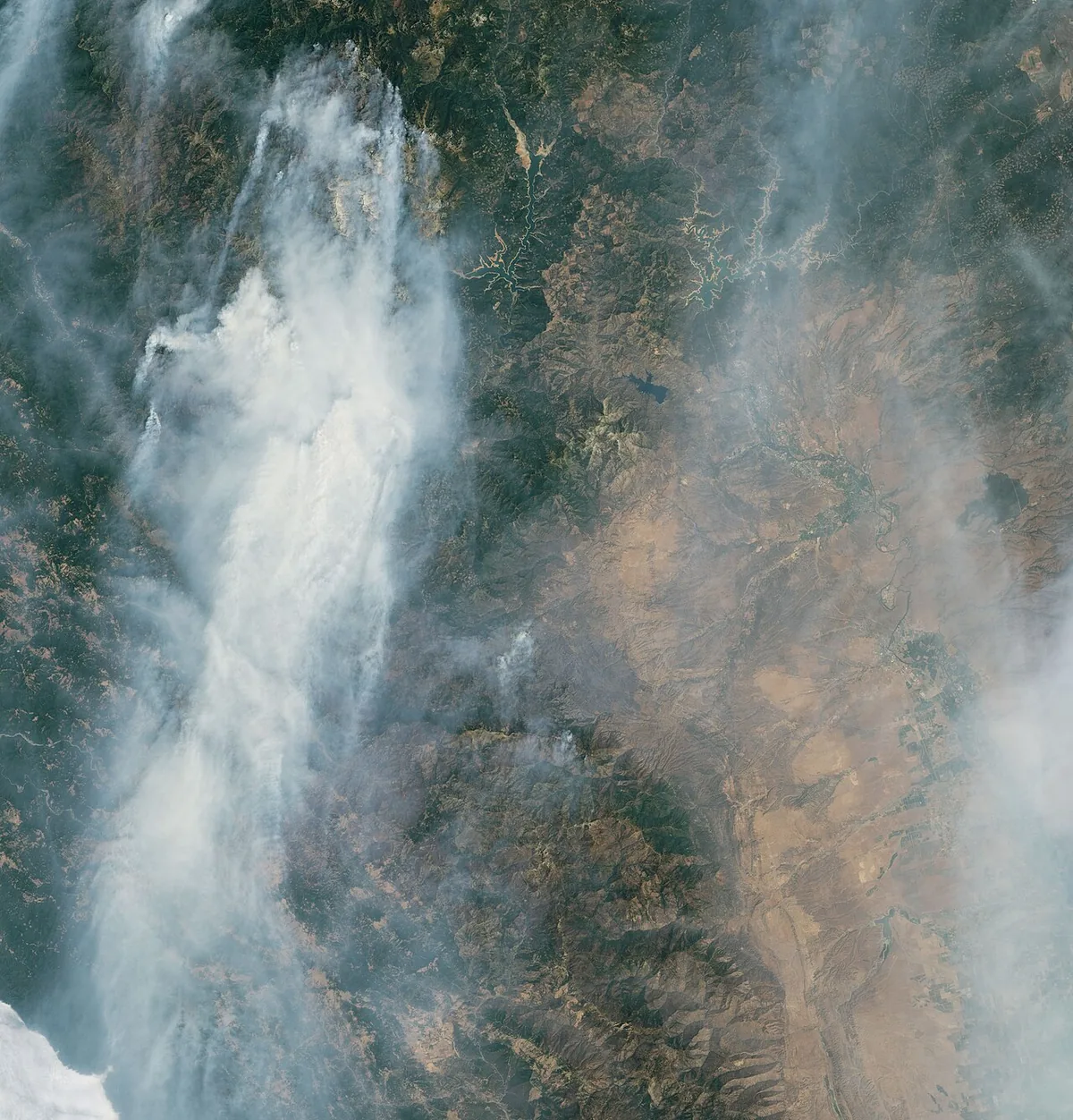McFarland Fire (2021) in Tehama County, California - More than 11,000 firefighters are deployed in northern California battling these and several other fires. On August 19, the Operat